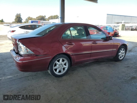 2002 Mercedes-Benz C 230/260/280/320 with VIN WDBRF64J32F266042, listed as a Copart auction lot 53196315 with 178,006 mi miles and Salvage title. Bid and sale history available at DreamBid. Image 3.