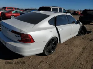 2020 Volvo S90 R-Design with VIN LVYA22MT5LP174097, listed as a Copart auction lot 87796705 with 43,079 mi miles and Salvage Title. Bid and sale history available at carsss.com. Image 3.