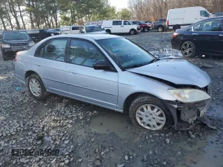 2005 Honda Civic LX z VIN 2HGES16525H621740, wystawiony jako Copart lot #85270434 z przebiegiem 116 606 mil mil oraz Szkoda całkowita • Salvage title. Historia ofert i sprzedaży dostępna na DreamBid. Obrazek 4.