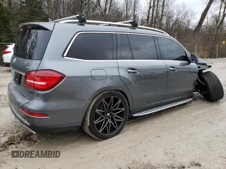 2018 Mercedes-Benz GLS with VIN 4JGDF6EE9JB067785, listed as a Copart auction lot 82624643 with 81,663 mi miles. Bid and sale history available at carsss.com. Image 3.