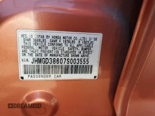 2007 Honda Fit Sport with VIN JHMGD38607S003555, listed as a Copart auction lot 70686834 with 141,940 mi miles and Salvage Title. Bid and sale history available at carsss.com. Image 12.