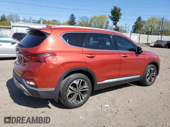 2020 Hyundai Santa Fe SEL with VIN 5NMS3CAAXLH186434, listed as a Copart auction lot 53346755 with 69,664 mi miles and Salvage Title. Bid and sale history available at DreamBid. Image 3.
