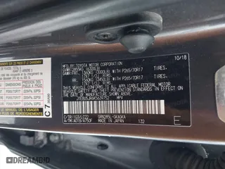 2019 Toyota 4Runner SR5 with VIN JTEBU5JR6K5639752, listed as a IAAI auction lot 41737523 with 85,173 mi miles. Bid and sale history available at carsss.com. Image 9.