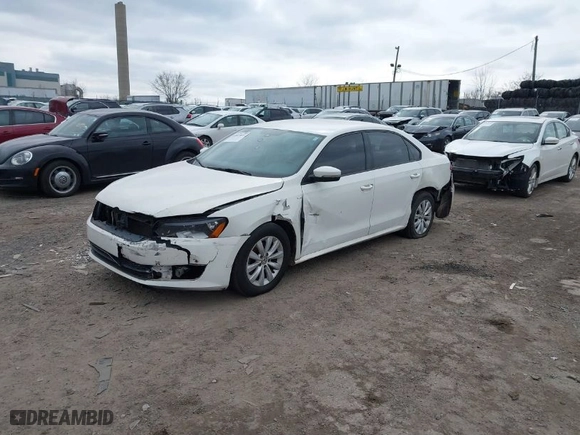2014 Volkswagen Passat Wolfsburg Ed with VIN 1VWAT7A38EC087906, listed as a IAAI auction lot 41623631 with 124,079 mi miles. Bid and sale history available at carsss.com. Image 2.