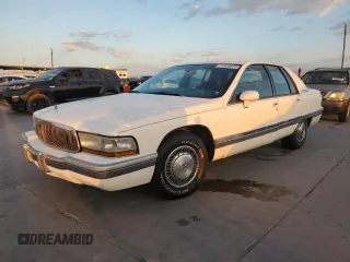 1993 Buick Roadmaster with VIN 1G4BN5372PR400143, listed as a Copart auction lot 75928874 with 57,504 mi miles and Salvage Title. Bid and sale history available at DreamBid. Image 1.