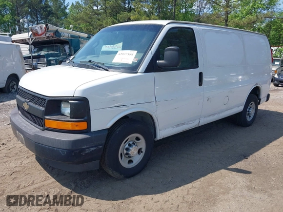 2017 Chevrolet Express Cargo Van with VIN 1GCWGAFF2H1133906, listed as a IAAI auction lot 42037388 with 218,601 mi miles. Bid and sale history available at carsss.com. Image 17.