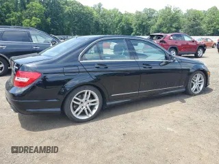 2013 Mercedes-Benz C 300 Sport with VIN WDDGF8AB9DR281282, listed as a Copart auction lot 62653125 with 128,227 mi miles and Salvage title. Bid and sale history available at DreamBid. Image 3.