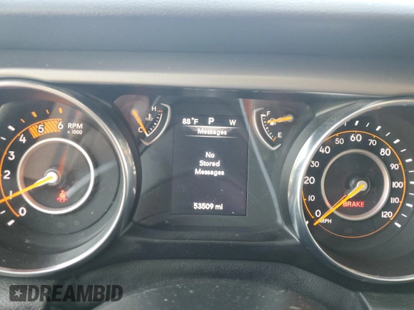 2020 Jeep Wrangler Unlimited Sport with VIN 1C4HJXDM8LW285439, listed as a Copart auction lot 55920754 with 53,509 mi miles and . Bid and sale history available at DreamBid. Image 9.
