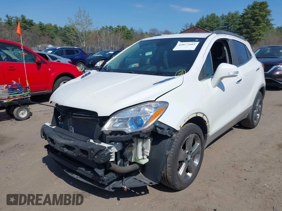 2014 Buick Encore Leather with VIN KL4CJCSB8EB740671, listed as a IAAI auction lot 42077603 with 112,561 mi miles and . Bid and sale history available at carsss.com. Image 18.