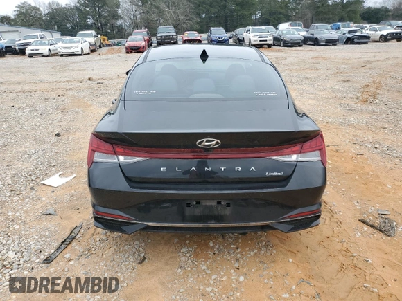 2021 Hyundai Elantra Limited with VIN KMHLP4AGXMU152289, listed as a Copart auction lot 46085895 with 96,977 mi miles and Salvage Title. Bid and sale history available at DreamBid. Image 6.