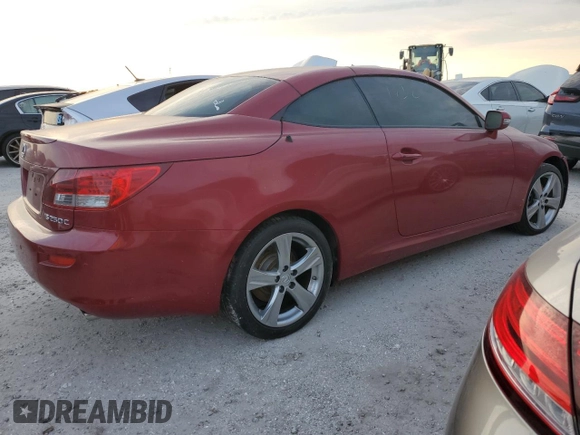 2012 Lexus IS 250 C with VIN JTHFF2C28C2523081, listed as a Copart auction lot 75138684 with Not provided miles and Salvage title. Bid and sale history available at DreamBid. Image 3.