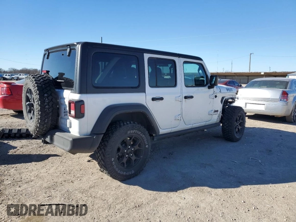 2022 Jeep Wrangler Unlimited High Tide with VIN 1C4HJXDG2NW102145, listed as a Copart auction lot 41407225 with 43,921 mi miles and Salvage Title. Bid and sale history available at DreamBid. Image 3.