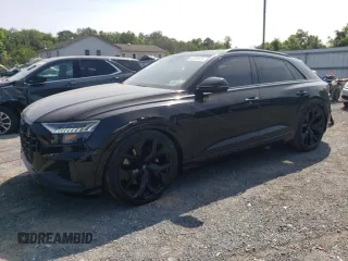 2020 Audi SQ8 z VIN WA1CWAF19LD026900, wystawiony jako Copart lot #62258333 z przebiegiem 35 347 mil mil oraz . Historia ofert i sprzedaży dostępna na DreamBid. Obrazek 1.