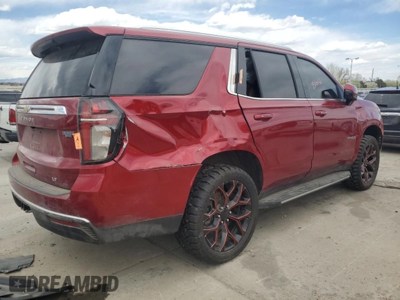 2022 Chevrolet Tahoe LT z VIN 1GNSCNKD8NR107255, wystawiony jako Copart lot #49085035 z przebiegiem Nie podano mil oraz Szkoda całkowita • Salvage title. Historia ofert i sprzedaży dostępna na DreamBid. Obrazek 3.