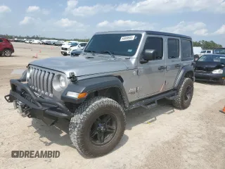 2018 Jeep Wrangler Unlimited Sport S z VIN 1C4HJXDG7JW295273, wystawiony jako Copart lot #54889955 z przebiegiem 74 704 mil mil oraz Tytuł czysty. Historia ofert i sprzedaży dostępna na DreamBid. Obrazek 1.