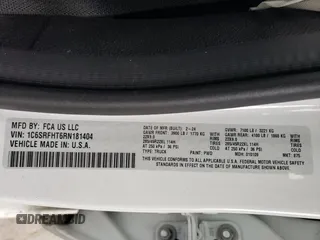 2024 Ram 1500 Limited z VIN 1C6SRFHT6RN181404, wystawiony jako Copart lot #81327854 z przebiegiem Nie podano mil oraz Szkoda całkowita • Salvage title. Historia ofert i sprzedaży dostępna na DreamBid. Obrazek 12.