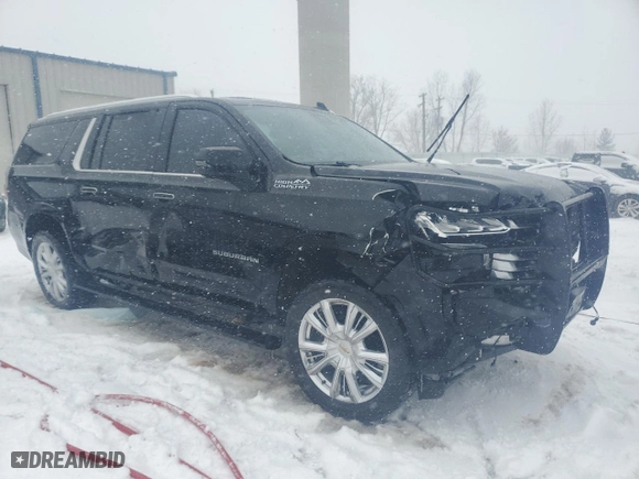2021 Chevrolet Suburban High Country with VIN 1GNSKGKL1MR215513, listed as a Copart auction lot 44980705 with 134,620 mi miles and Salvage Title. Bid and sale history available at carsss.com. Image 4.