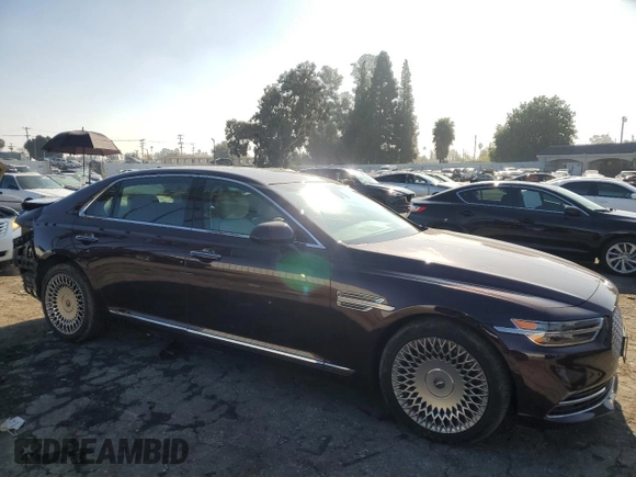 2021 Genesis G90 Premium z VIN KMTF34PA7MU090254, wystawiony jako Copart lot #82356773 z przebiegiem 22 132 mil mil oraz . Historia ofert i sprzedaży dostępna na DreamBid. Obrazek 4.