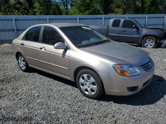 2009 Kia Spectra EX with VIN KNAFE221995597773, listed as a Copart auction lot 50046435 with 63212 miles and Salvage Title. Bid and sale history available at carsss.com. Image 4.