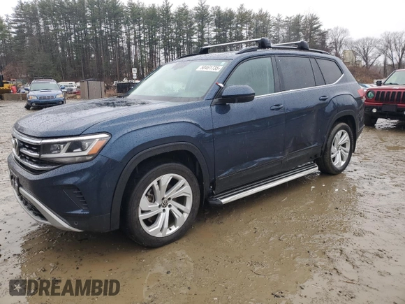 2023 Volkswagen Atlas SE with VIN 1V2KR2CA2PC502692, listed as a Copart auction lot 50461735 with 157,069 mi miles and Clean title. Bid and sale history available at DreamBid. Image 1.