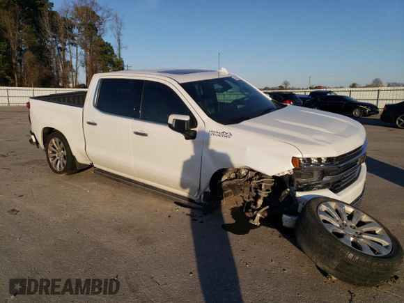2019 Chevrolet Silverado 1500 High Country with VIN 1GCUYHEL9KZ311727, listed as a Copart auction lot 43365025 with 163,629 mi miles and Salvage Title. Bid and sale history available at carsss.com. Image 4.