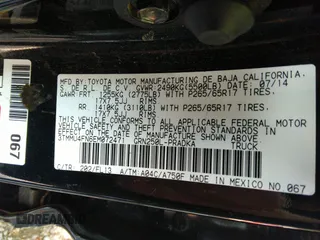 2014 Toyota Tacoma with VIN 3TMMU4FN6EM072471, listed as a IAAI auction lot 42525218 with 150,461 mi miles and . Bid and sale history available at DreamBid. Image 9.