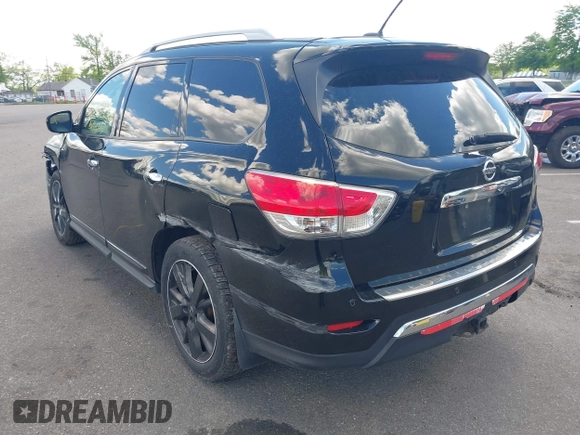 2014 Nissan Pathfinder Platinum with VIN 5N1AR2MM7EC601748, listed as a IAAI auction lot 42202262 with 167,260 mi miles and . Bid and sale history available at DreamBid. Image 3.