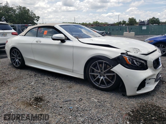 2019 Mercedes-Benz S-Class S 560 with VIN WDDXK8DB6KA038127, listed as a Copart auction lot 59466694 with 0 mi miles and Salvage Title. Bid and sale history available at carsss.com. Image 4.