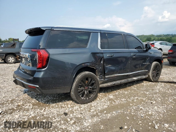 2021 GMC Yukon XL SLT with VIN 1GKS2GKD9MR437285, listed as a Copart auction lot 63038474 with 49,603 mi miles and Salvage Title. Bid and sale history available at carsss.com. Image 3.