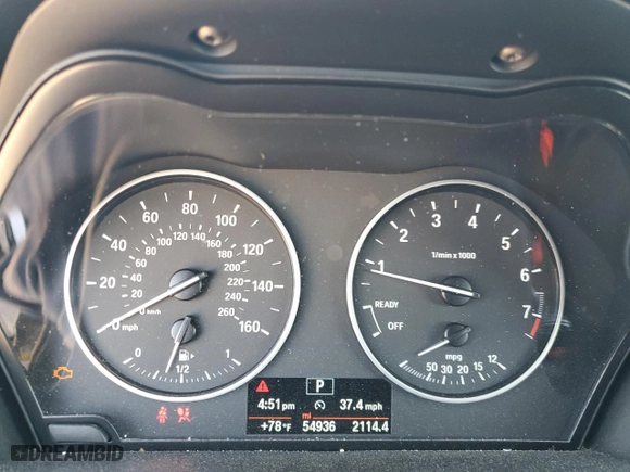 2018 BMW X1 xDrive28i with VIN WBXHT3C3XJ5K21808, listed as a Copart auction lot 48607645 with 54,936 mi miles and Salvage Title. Bid and sale history available at carsss.com. Image 9.