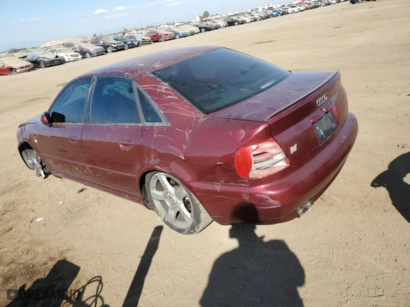 2000 Audi S4 with VIN WAUDD68DXYA127728, listed as a Copart auction lot 75094394 with 164612 miles and Salvage Title. Bid and sale history available at carsss.com. Image 2.