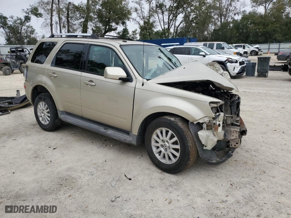2011 Mercury Mariner Premier with VIN 4M2CN8H74BKJ04765, listed as a Copart auction lot 45813985 with 0 mi miles and Salvage Title. Bid and sale history available at carsss.com. Image 4.