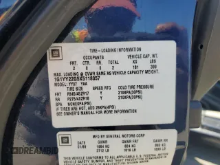 1999 Chevrolet Corvette with VIN 1G1YY22G5X5118357, listed as a Copart auction lot 69802994 with 123,792 mi miles and Salvage Title. Bid and sale history available at carsss.com. Image 12.