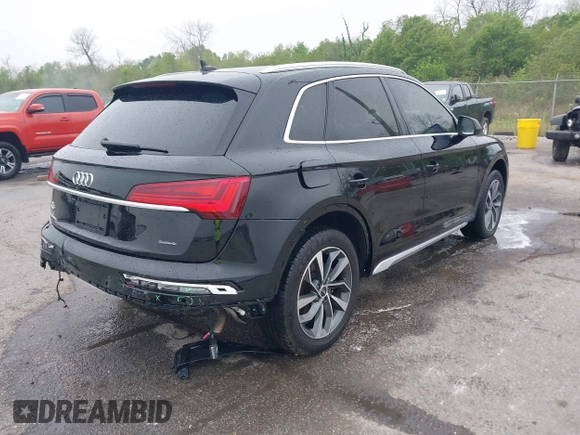 2021 Audi Q5 Premium Plus with VIN WA1BAAFY3M2013760, listed as a IAAI auction lot 41904740 with 64,829 mi miles and . Bid and sale history available at DreamBid. Image 4.