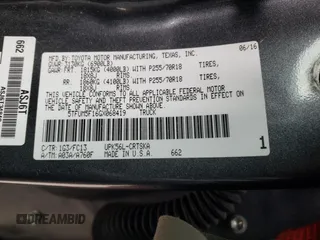 2016 Toyota Tundra 4WD Truck SR with VIN 5TFUM5F16GX068419, listed as a Copart auction lot 86825294 with 187,234 mi miles and Salvage Title. Bid and sale history available at carsss.com. Image 12.