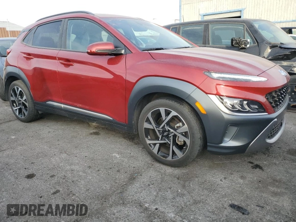 2023 Hyundai Kona Limited with VIN KM8K53A38PU048378, listed as a Copart auction lot 84611764 with 39,214 mi miles and Clean Title. Bid and sale history available at carsss.com. Image 4.