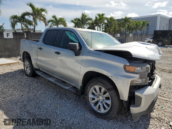 2020 Chevrolet Silverado 1500 Custom with VIN 3GCPWBEF8LG317269, listed as a Copart auction lot 55976795 with 45,878 mi miles and Salvage Title. Bid and sale history available at DreamBid. Image 4.