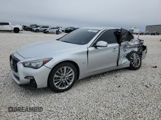 2020 Infiniti Q50 Luxe with VIN JN1EV7AP9LM207806, listed as a Copart auction lot 46036605 with 45,301 mi miles and Salvage Title. Bid and sale history available at DreamBid. Image 1.