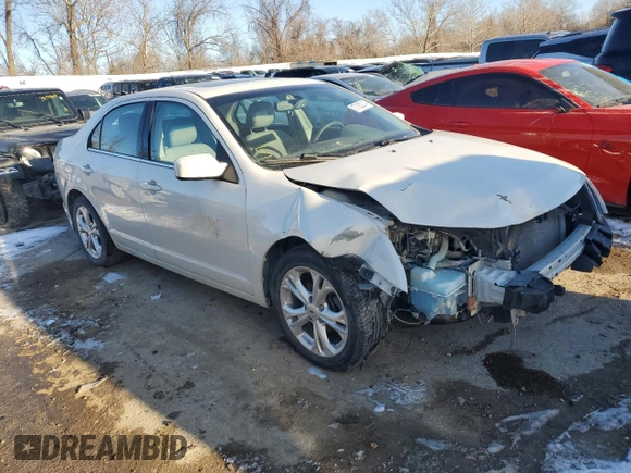 2012 Ford Fusion SE with VIN 3FAHP0HG7CR163030, listed as a Copart auction lot 37162214 with 140,486 mi miles and Salvage title. Bid and sale history available at DreamBid. Image 4.