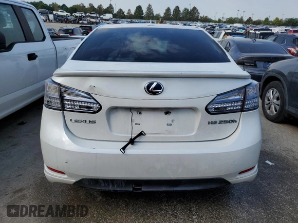 2010 Lexus HS 250h with VIN JTHBB1BAXA2010196, listed as a Copart auction lot 69026554 with 189,892 mi miles and Salvage Title. Bid and sale history available at DreamBid. Image 6.