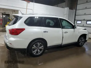 2017 Nissan Pathfinder SL with VIN 5N1DR2MMXHC621655, listed as a Copart auction lot 57874865 with 121,926 mi miles and Salvage title. Bid and sale history available at DreamBid. Image 3.