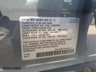 2024 Audi Q4 e-tron Sportback Prestige with VIN WA142BFZ5RP006517, listed as a Copart auction lot 46191345 with 9,020 mi miles and Salvage Title. Bid and sale history available at carsss.com. Image 15.