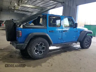 2023 Jeep Wrangler Rubicon z VIN 1C4HJXFN7PW693166, wystawiony jako Copart lot #84430324 z przebiegiem 40 093 mil mil oraz Szkoda całkowita • Salvage title. Historia ofert i sprzedaży dostępna na DreamBid. Obrazek 3.