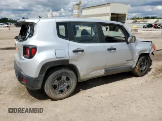 2019 Jeep Renegade Sport with VIN ZACNJAAB6KPK16258, listed as a Copart auction lot 58659455 with Not provided miles and Salvage title. Bid and sale history available at DreamBid. Image 3.