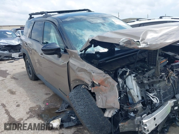 2023 Nissan Pathfinder Rock Creek with VIN 5N1DR3BD9PC228981, listed as a IAAI auction lot 42074519 with 34,763 mi miles and . Bid and sale history available at DreamBid. Image 6.