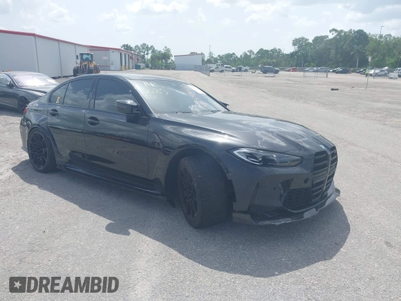 2024 BMW M3 Competition with VIN WBS33AY0XRFS35085, listed as a IAAI auction lot 42353608 with 6,991 mi miles and . Bid and sale history available at DreamBid. Image 1.