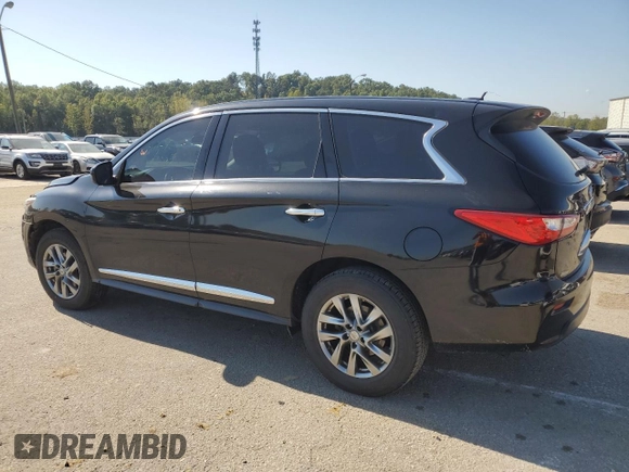 2013 Infiniti JX35 with VIN 5N1AL0MM2DC333731, listed as a Copart auction lot 74307604 with 121,310 mi miles and Salvage Title. Bid and sale history available at carsss.com. Image 2.