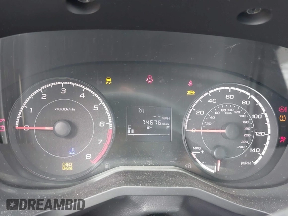 2017 Subaru Impreza z VIN 4S3GKAA65H1605641, wystawiony jako IAAI lot #42372317 z przebiegiem 74 676 mil mil oraz . Historia ofert i sprzedaży dostępna na DreamBid. Obrazek 7.