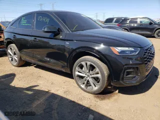 2022 Audi Q5 Sportback S line Premium Plus with VIN WA15AAFY9N2120147, listed as a Copart auction lot 47034714 with 24,492 mi miles and Non Repairable. Bid and sale history available at carsss.com. Image 4.