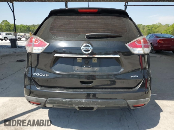2016 Nissan Rogue SV with VIN KNMAT2MV4GP666096, listed as a Copart auction lot 53612185 with 125,721 mi miles and Clean Title. Bid and sale history available at carsss.com. Image 6.
